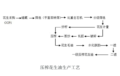 壓榨花生油生產工藝