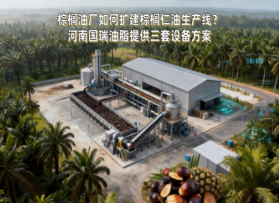 棕櫚油廠如何擴(kuò)建棕櫚仁油生產(chǎn)線？河南國瑞油脂提供三套設(shè)備方案